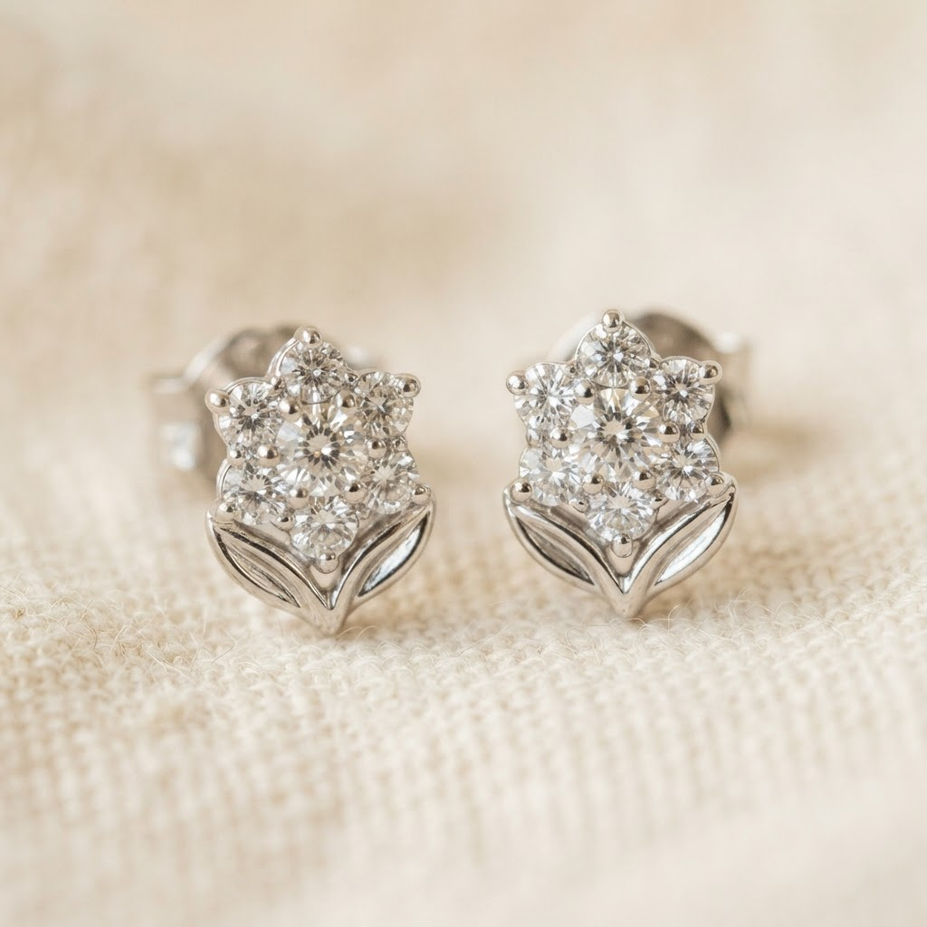 Floral Diamond Studs