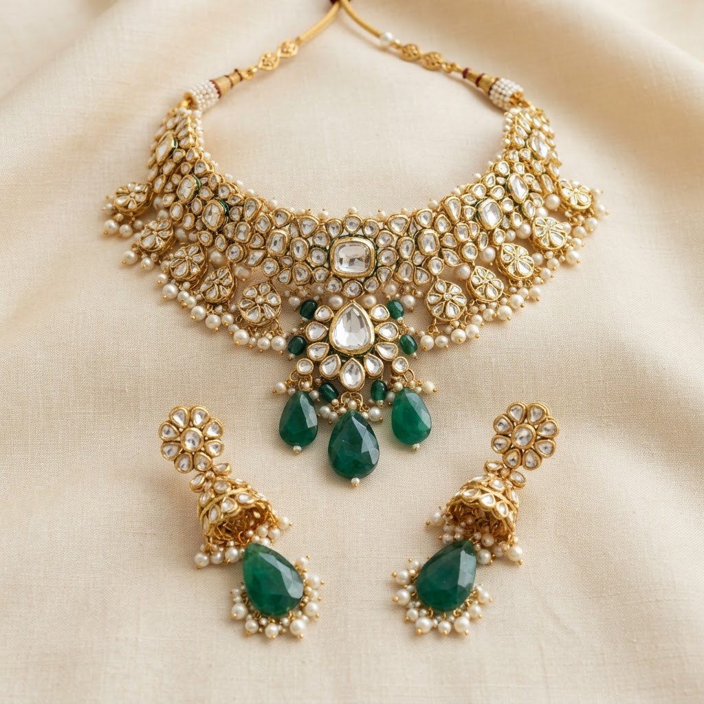 Polki Bridal Necklace Set