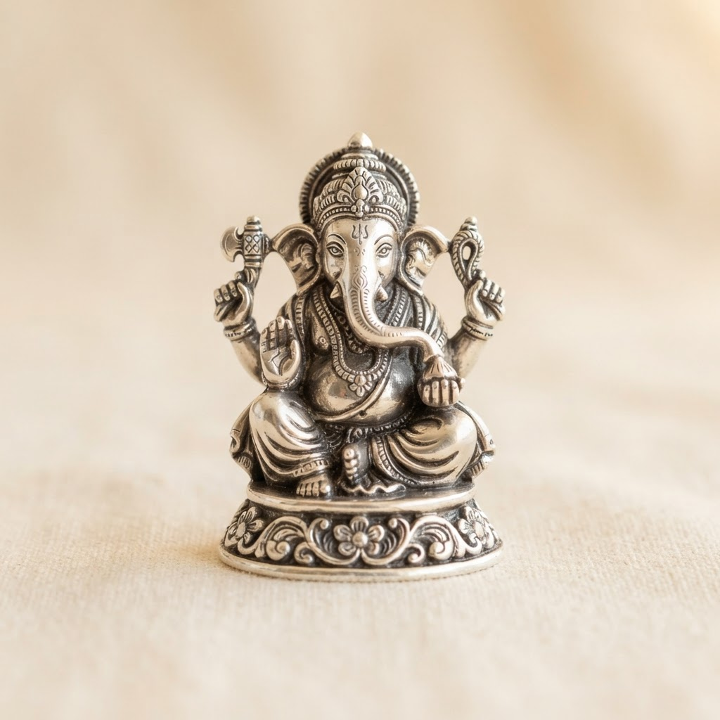 Silver Ganesha Idol