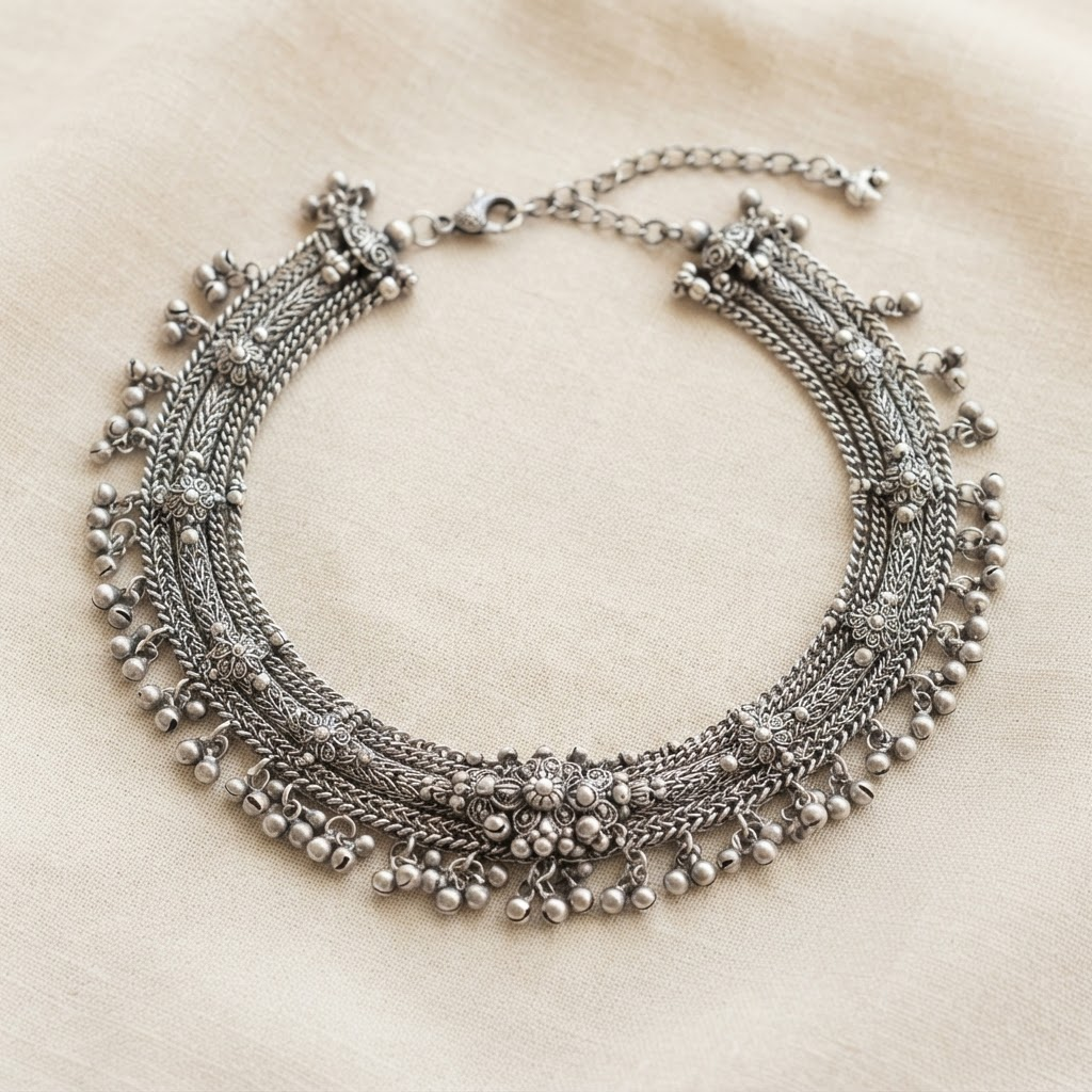 Silver Payal (Pair)